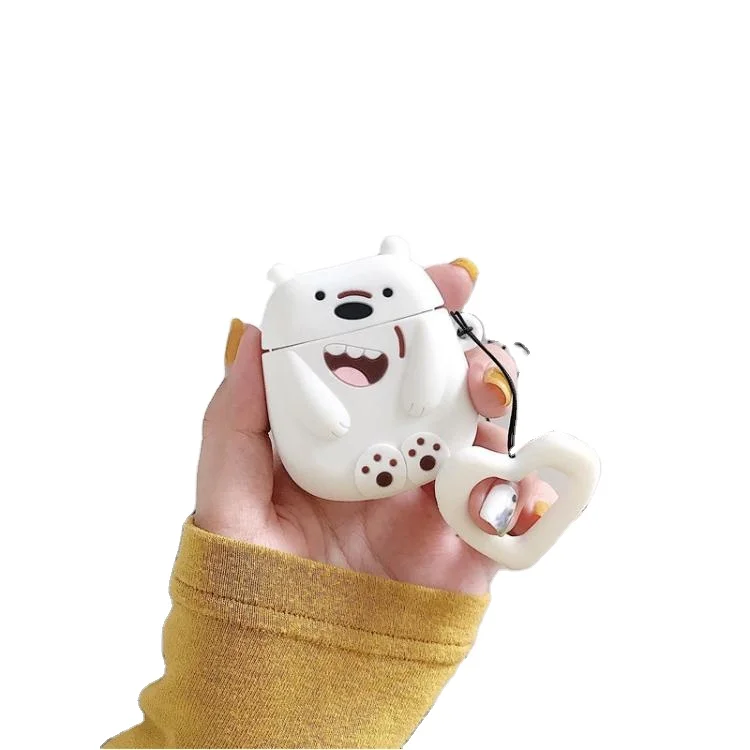Rubber Silicone Case Earphone Bears Case Teddy Bear Cases for Airpods Pro