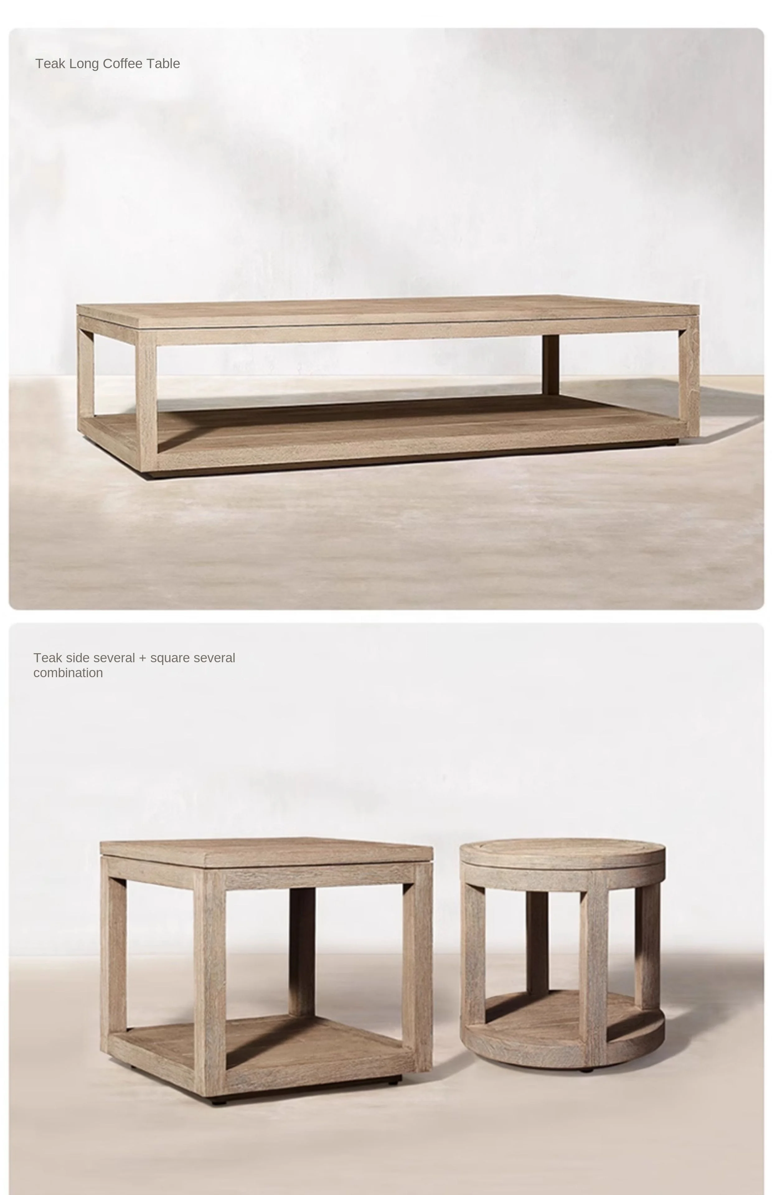 High Ending Nordic Garden Teak Sofa Set Outdoor Villa Resort Hotel Woven Rope Sofa Lounge Chair