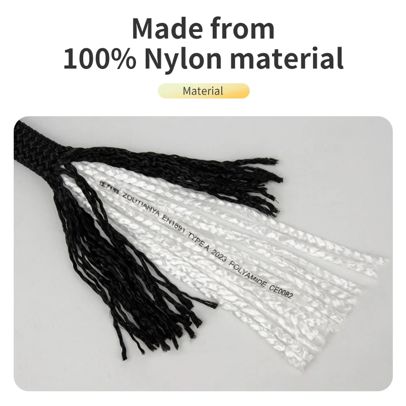 Hot Sale 10mm Braided Nylon Static Kernmantle Climbing Ropes polyamide Outdoor Static Ropes Safety Ropes