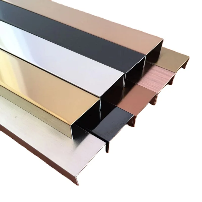 Stainless Steel Special U-Shaped Decorative Strip metal brush stainless steel tile trim u shape