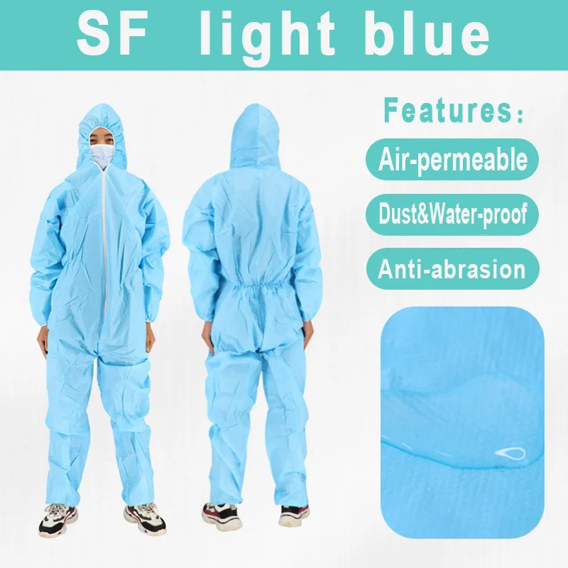 SF Protection Paint Spray Suits Disposable Coverall Safety Work Overall Painters White Overalls Suit For Men with high quality