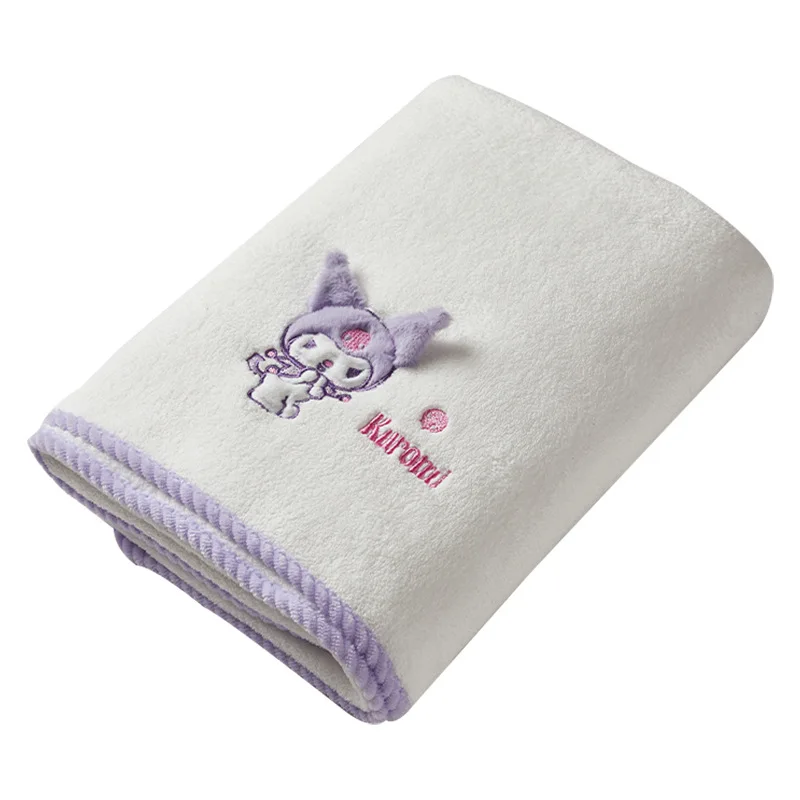 DHFSanrioed Cinnamoroll Cartoon Bath Towel Shower Animation Absorbs Water Quickly Dry Does Not Shed Hair Household