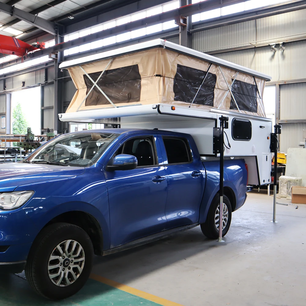 2021 New 4x4 Slide in Pop top Pick Up Truck Camper with tent