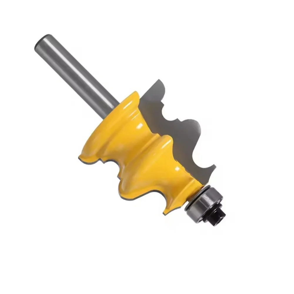 5 Bit Base Wood Frame Molding big Router Bit 8mm Shank CNC cutter Tenon Cutter for Woodworking