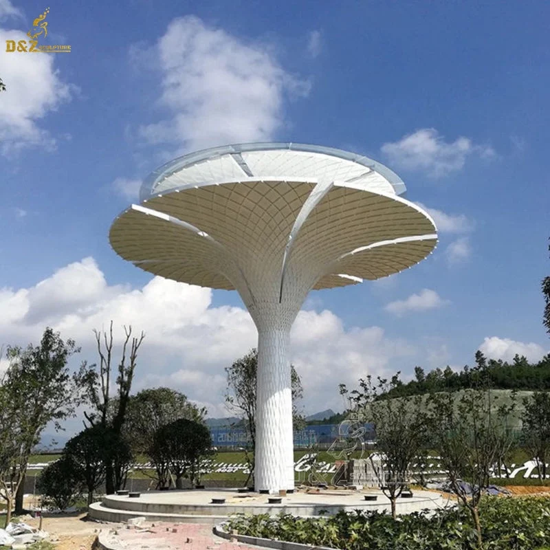 Urban large decoration Chinese manufacturer export stainless steel gold tree sculpture
