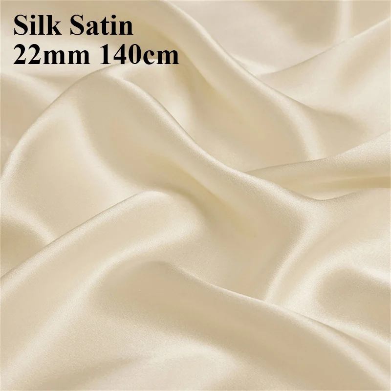 Wholesale In Stock Smooth Soft 100% Pure Silk Fabric Satin Plain Dyed Natural Mulberry Silk Charmeuse Fabric For Night Wear