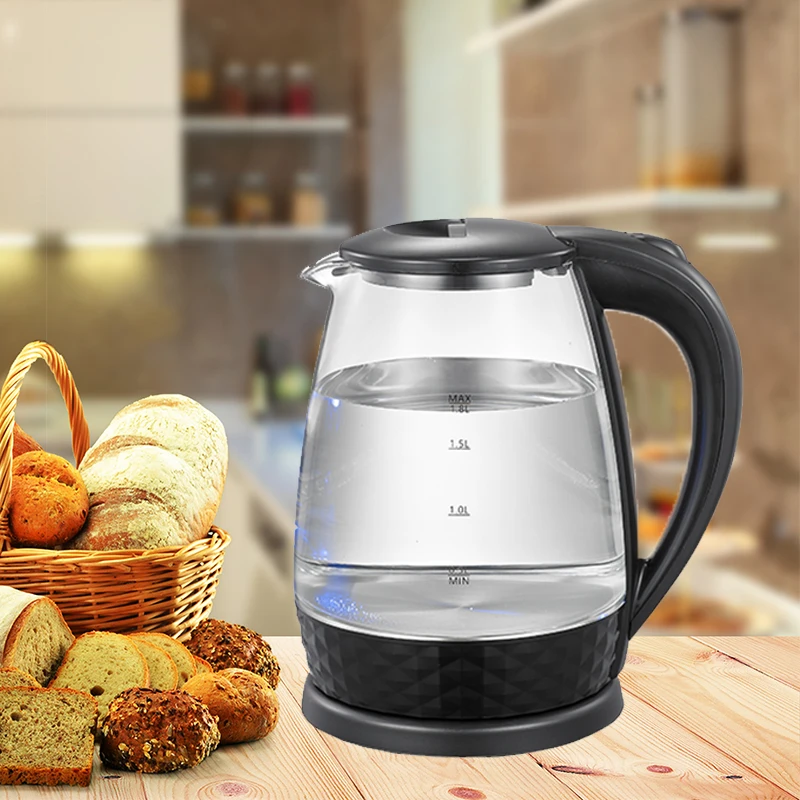 Factory 2022 new style 1.8L Glass water electric kettle water kettle plastic