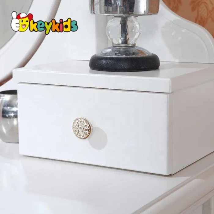 Wholesale cheapest Wooden Dressing Table with Mirror and Stool W08H017