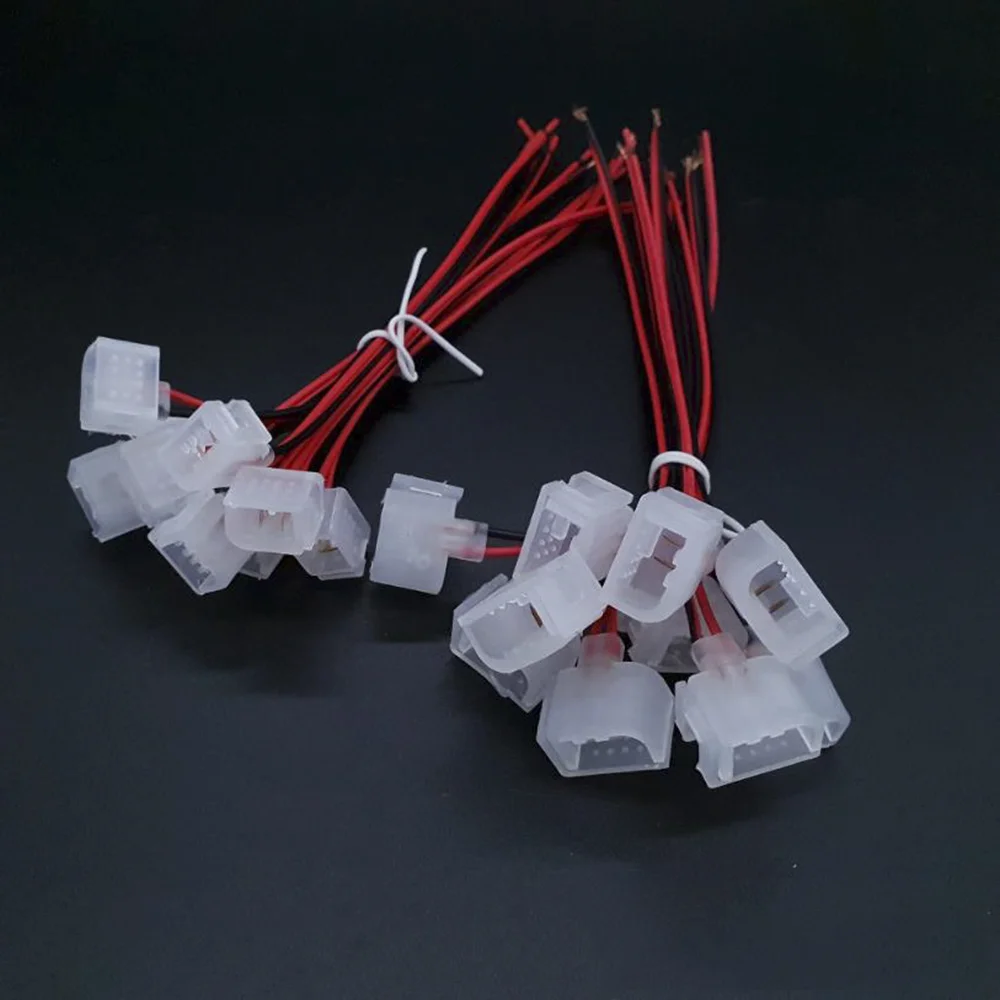 2 pin 12V led neon solderless connector for 6x12mm pure led silicone neon flex end of  connector accessories