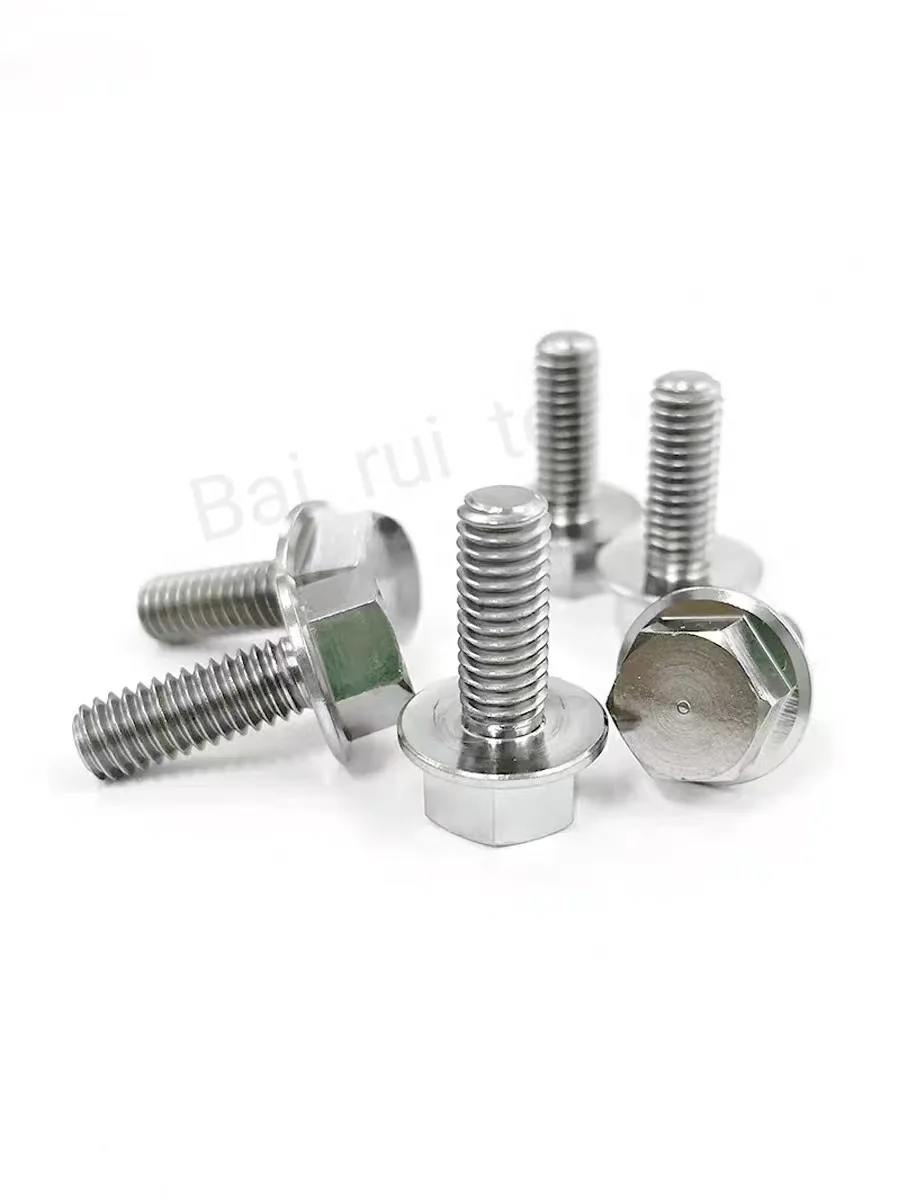 China Manufacturer Gr5 Titanium Hex Flang Head Bolts DIN6921 with Best Performance