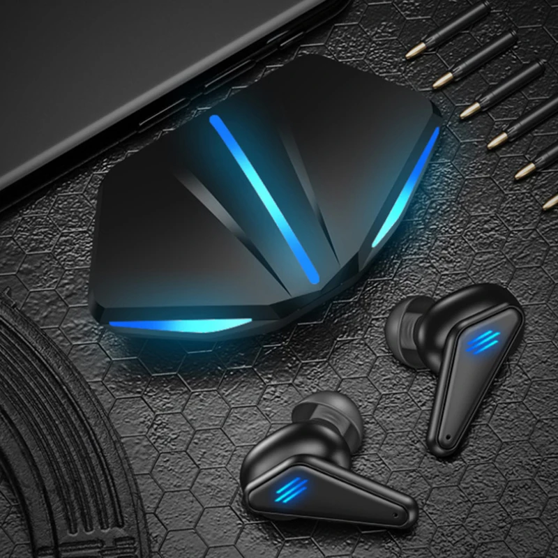 FOVigour Wireless Earbuds Blue-tooth Headphones Game/Music Mode TWS Earphones in-Ear Headset with Charging Case Gaming Earbud