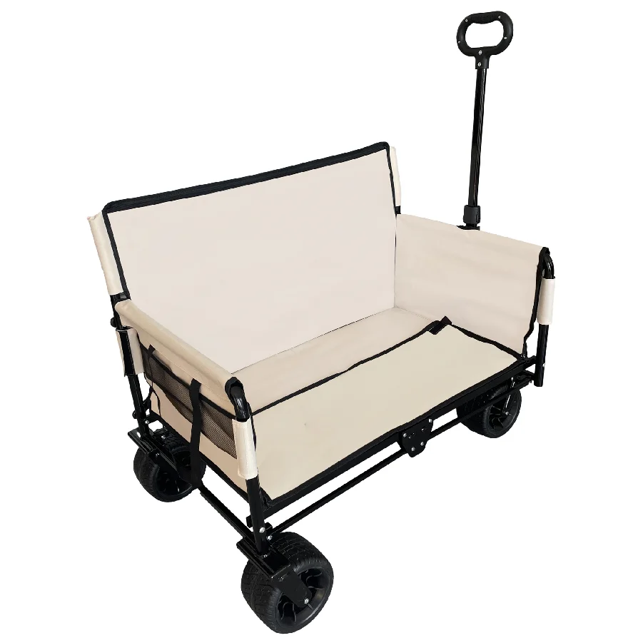Outdoor folding sofa wagon folding multi-function car sofa band brake multi-chair trolley travel trolley