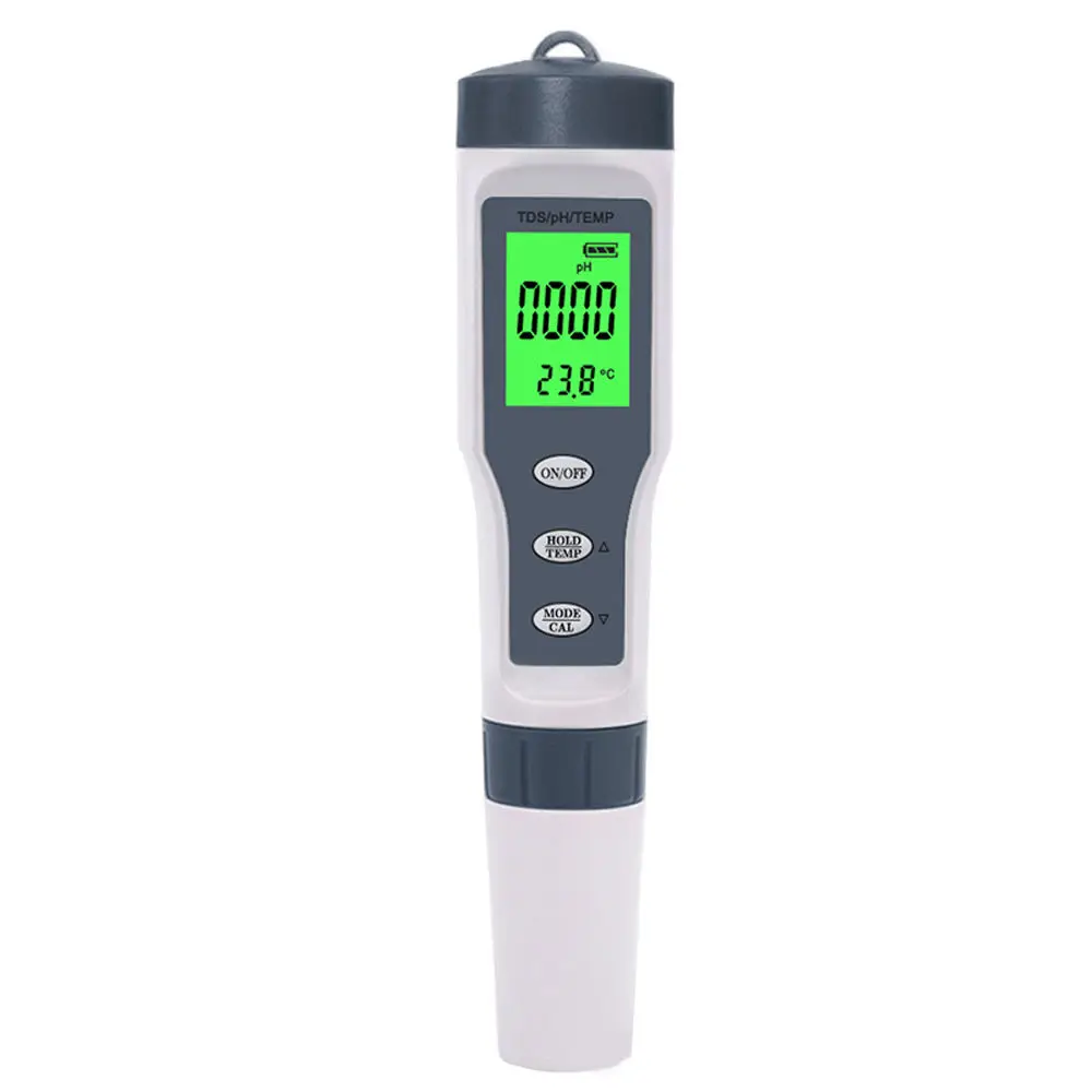 3 In 1 TDS/PH/TEMP Water Quality Tester Digital Monitor Tester With Electrode Temperature Sensor