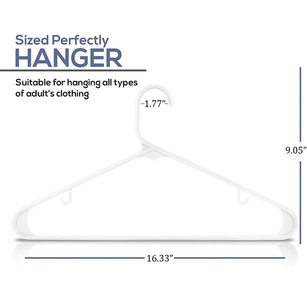 Plastic Hangers Durable Clothes Hooks Space Saving Hangers Perfect Use Weight Clothes Hangers
