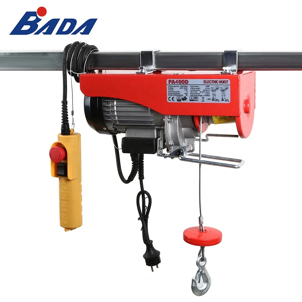 PA400D-18m 200/400kg small electric hoist with 18m extended wire rope