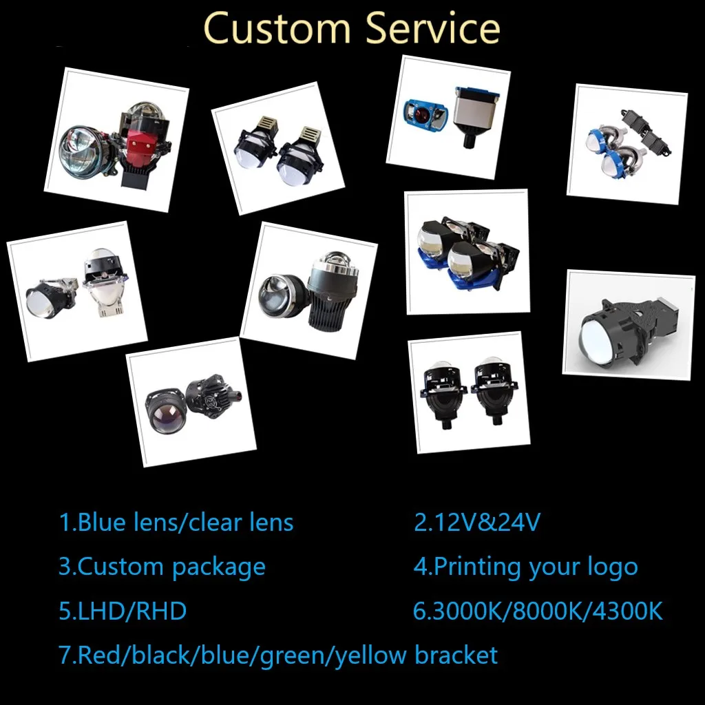 foggy and rainy days used 3 inch laser bi led projector lens lazer headlights for car truck