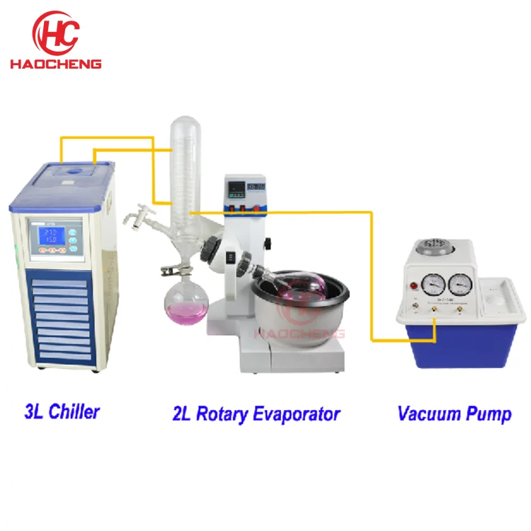 2L China Essential Oil  Rotary Evaporator With Installation Diagram