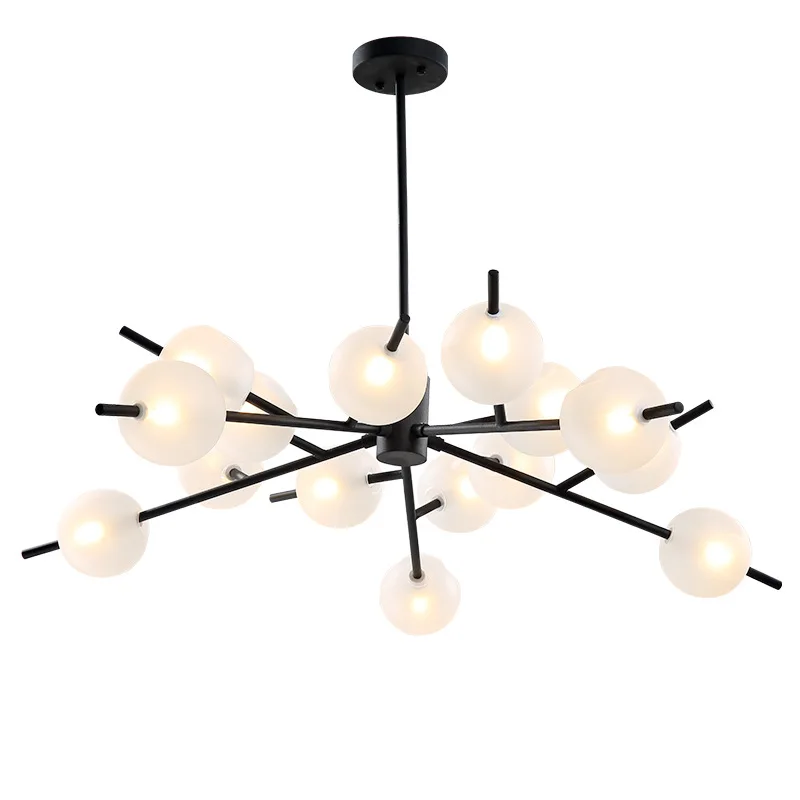 
Postmodern Minimalist Bedroom Lamp Atmosphere Living Room Chandelier Creative Personality Restaurant Magic Bean Hanging Light 