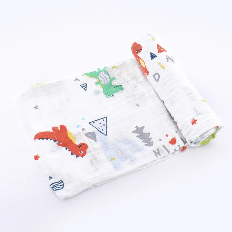 2 Layers Bamboo Muslin Swaddles Wholesale Newborn Swaddle Wrap Receiving Blanket Baby Muslin Swaddle Blankets