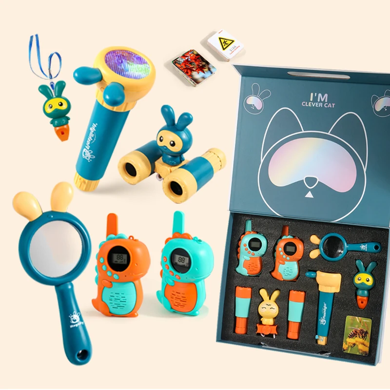 FiveStar Outdoor Nature Explorer Toy Set For Children Intercom Games With Mini Binoculars and Magnifying Glass Educational Toy