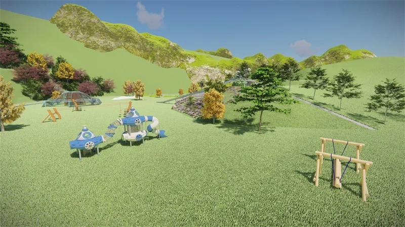 
Latest Playhouse Metal Playground Parks Children Plastic Outdoor Play Set Of Kindergarten Playground Equipment 