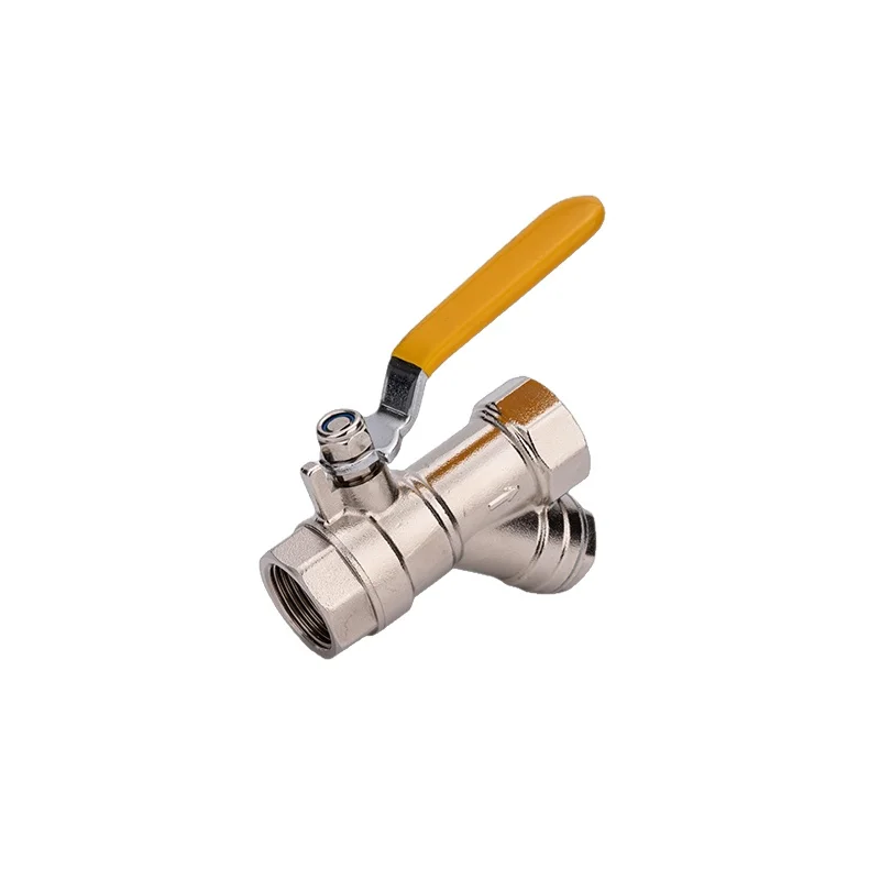 Factory Supplied Y-Strainer Brass Ball Valves With Female G * Female G Long Handle Manual Control Stainless Steel Or Brass Ball