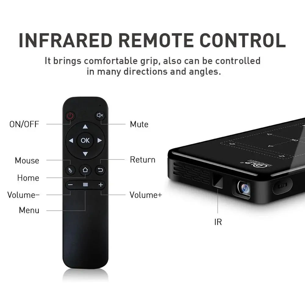 Hot Sale Wireless Smart Beamer Android DLP HD 3D 4K Video Mobile Projector Video Home Outdoor Theater Projector