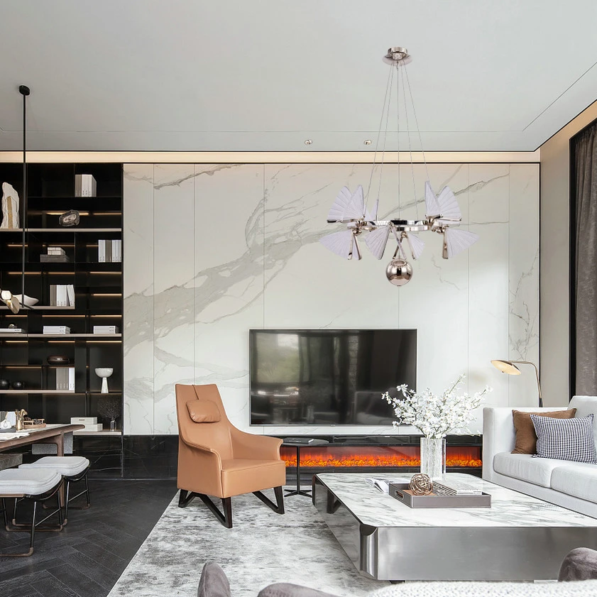 Modern LED Light Butterfly Organic Acrylic Home Romantic Dream Chandelier Bedroom