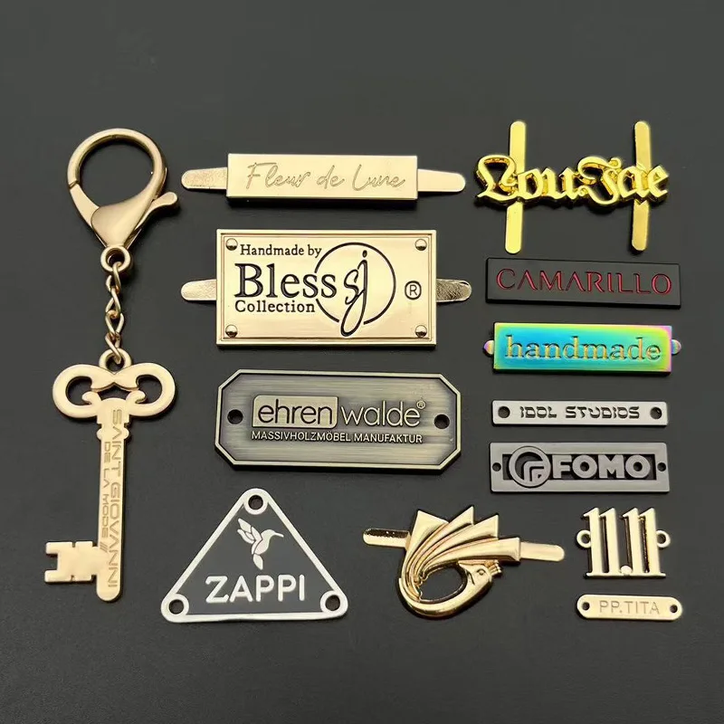 Wholesale engraved brand jewelry tags with logo custom custom metal tags charm pendant for jewelry