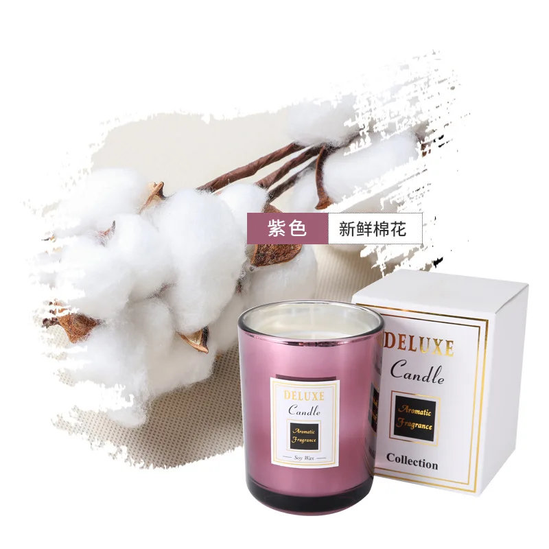 Spot Luxury Decoration Glitter Color Fall Handmade Smokeless Highly Soy Wax Scented Candle  In Gold Glass Jar