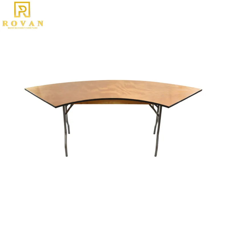 
Serpentine Wood Folding Banquet Table 
