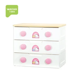 Handle plastic drawer clothes cabinets  5 layers plastic storage cabinet