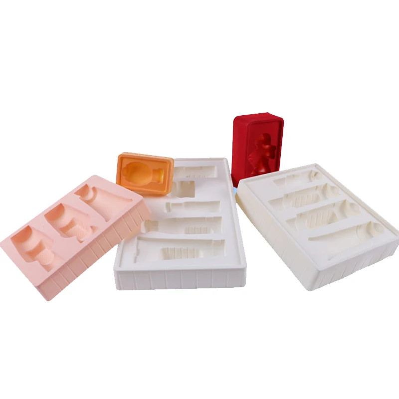 
Custom Logo Cosmetic Blister Packaging Flocking Clamshell Blister Tray Cosmetic Packaging For Lip Balm 