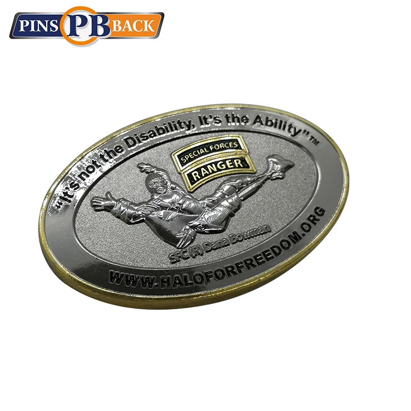 Dependable quality wholesale custom engraving metallic Iron Zinc Alloy  challenge coins