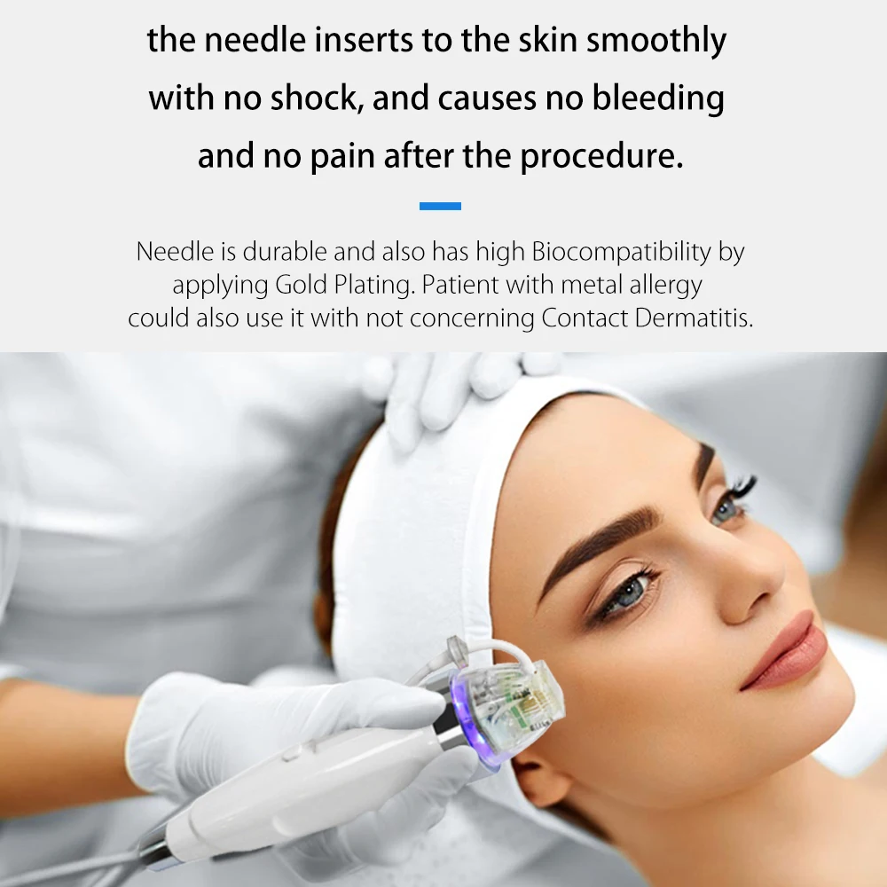 Professional portable fractional rf microneedle device / gold microneedles rf machine