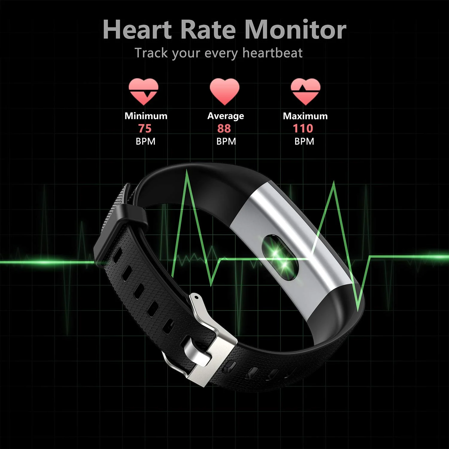 S5 2.0 Ip68 Touch Screen Wearfit Heartbeat Fitness Tracker Watch Rohs Fc Ce Couple Wristband Smart Watch Bracelet Smart Bracelet