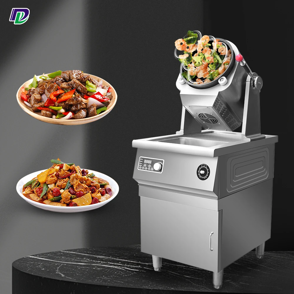 Nut Frying Machine Automatic stirring cooker robot stir fry pan wok cooking machine robot for restaurant hotel school