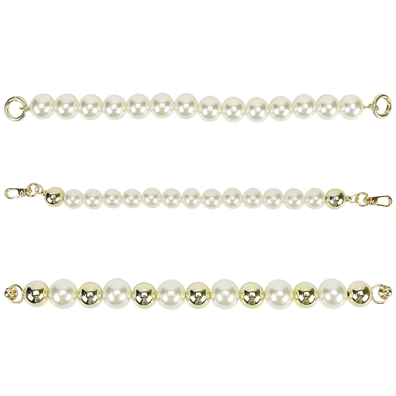 wholesale custom crossbody bag mini chain pearl beads strand chain for bag decorative hardware bag accessory
