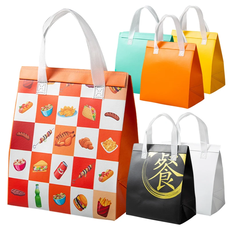 disposable cooler bag aluminum foil insulated cooler bag delivery