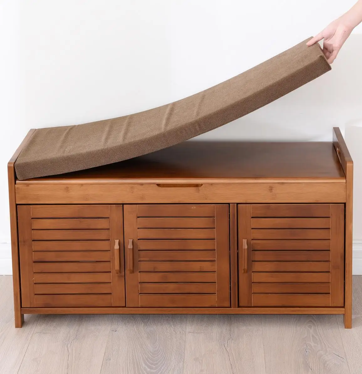 Luxury Cabinets Rack Sitting Shoe Changing Stool Shoes Organizer Space Saving Furniture Bamboo Shoes Cabinets