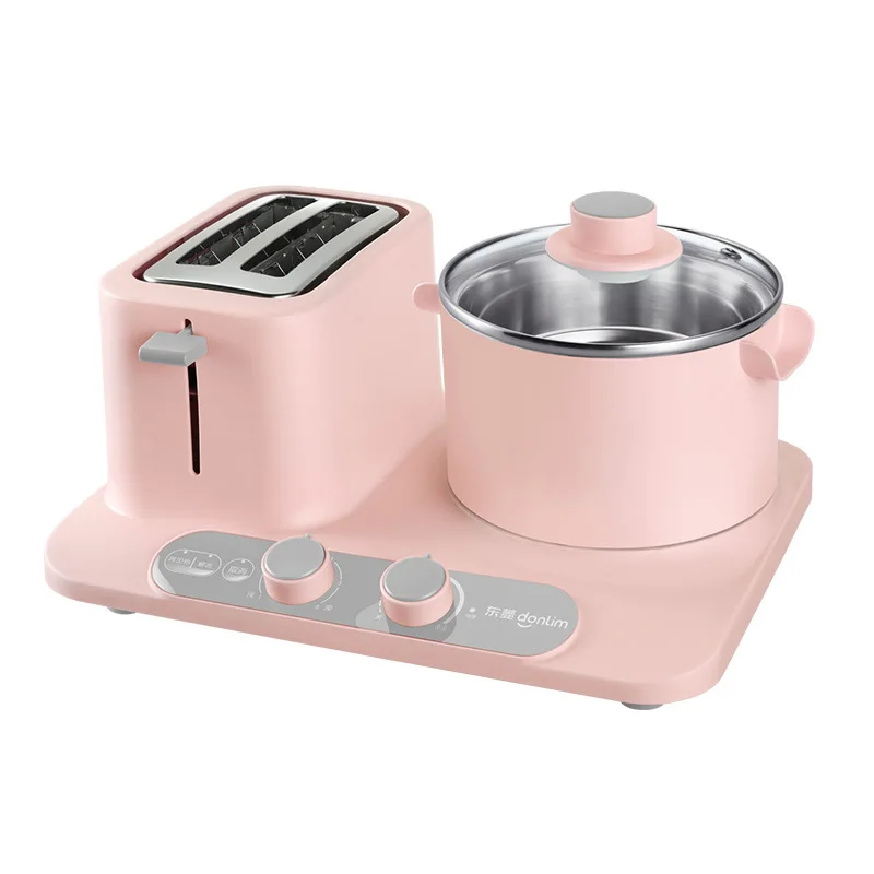 2021 new toaster set bread pink 3 in 1 breakfast maker for gourmet food making