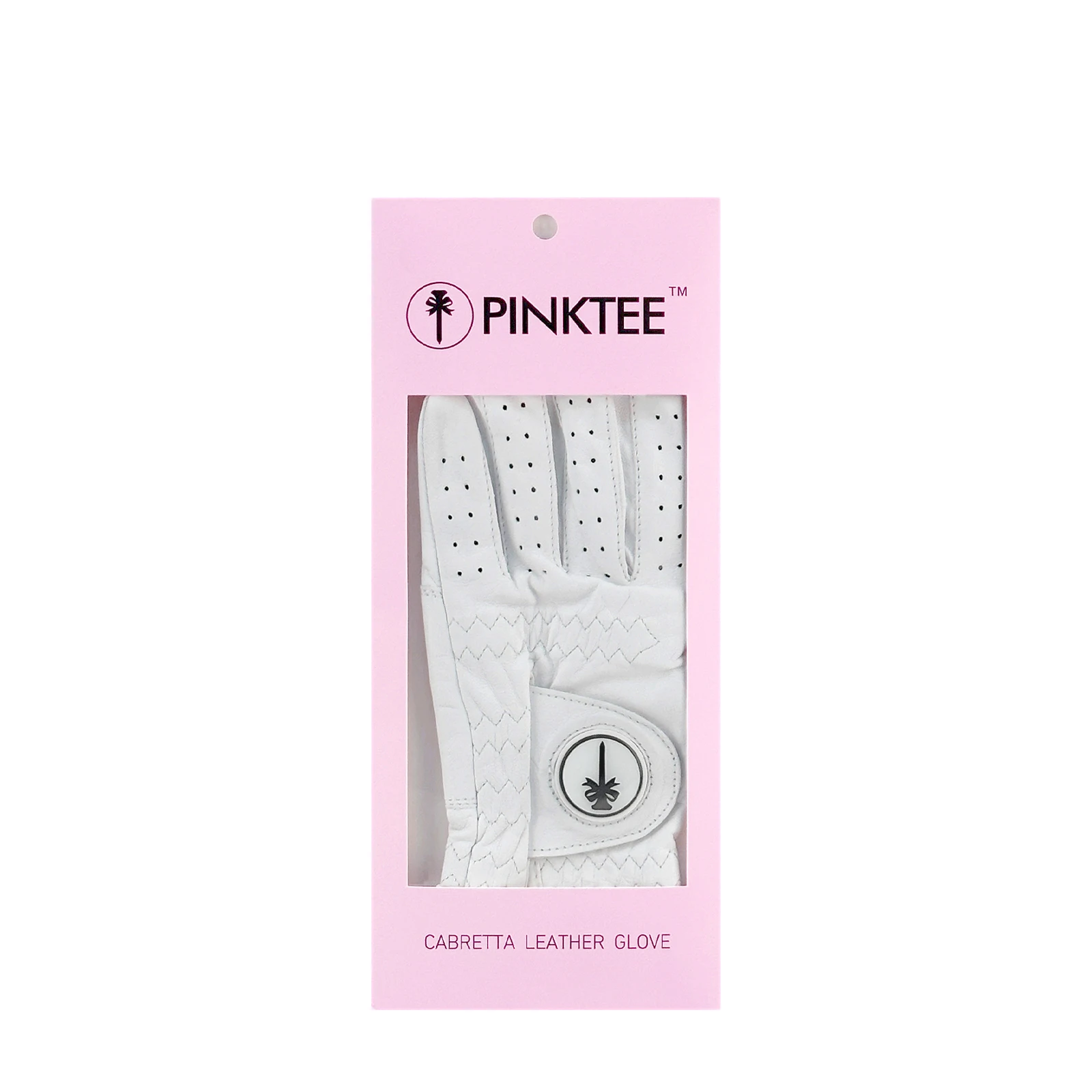 Customized Women Cabretta Golf Glove - Premium Genuine Leather All Weather Ideal Golf Team Gloves with Ball Marker (Left Hand)
