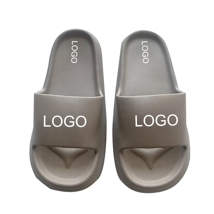 America Summer Popular Custom Printed Logo Slides Slippers soft EVA material Slipper with own logo For women