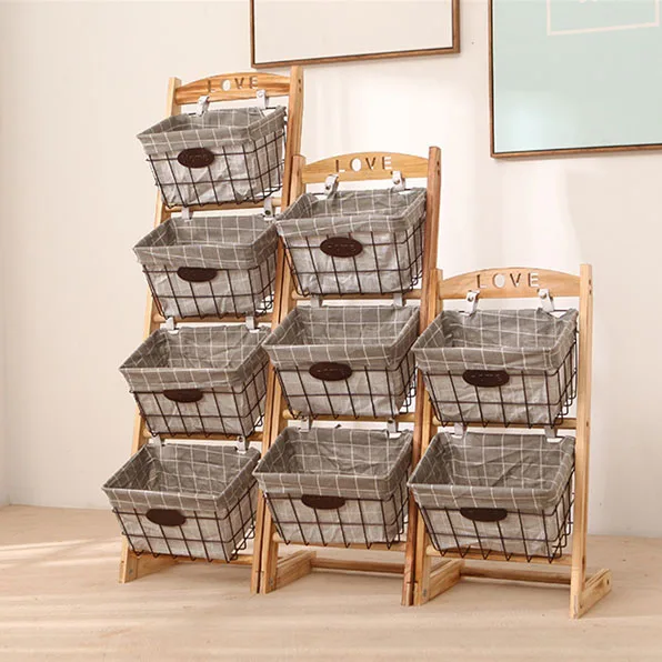 Children Brochure Holder Metal Display Rack Mini Corner Wooden School Kid Toy Book Shelf