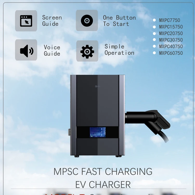 
Wall-mounted 7kw commercial EV wall charging mount electric car charger station 