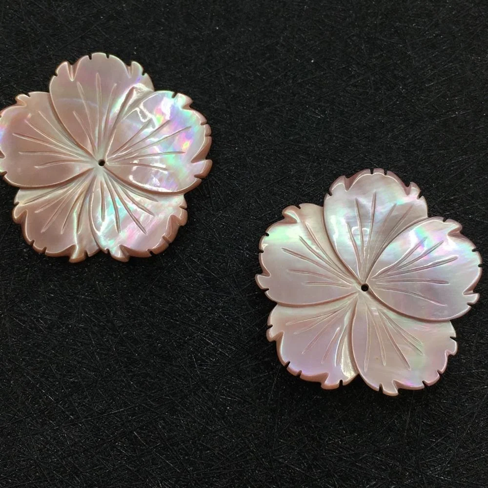 Big Size High quality natural mother of pearl gemstone flower shell carving
