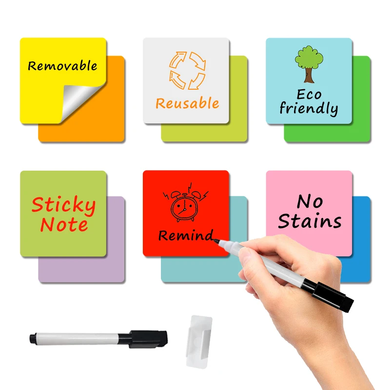 Wholesale Sticky Notes Pad Reusable Board Stickers Notepads Posits School Stationery Office Supplies