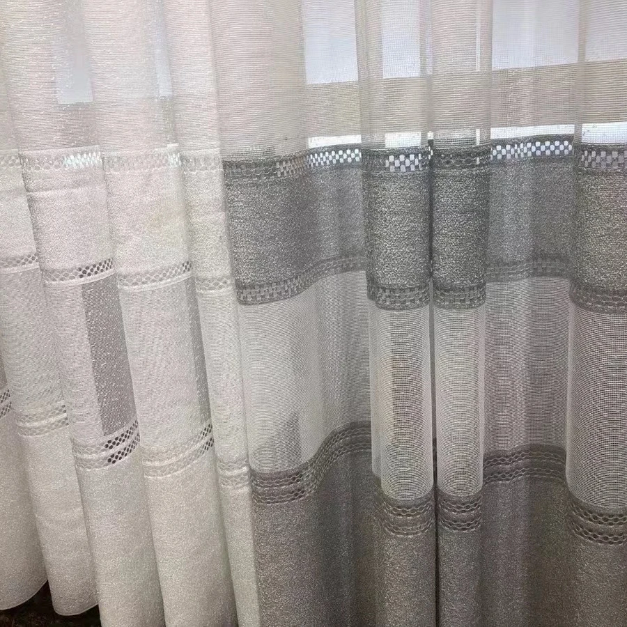100% Polyester Hot Sale Wholesale Window curtain Jacquard Curtain Fabric sheer fabric