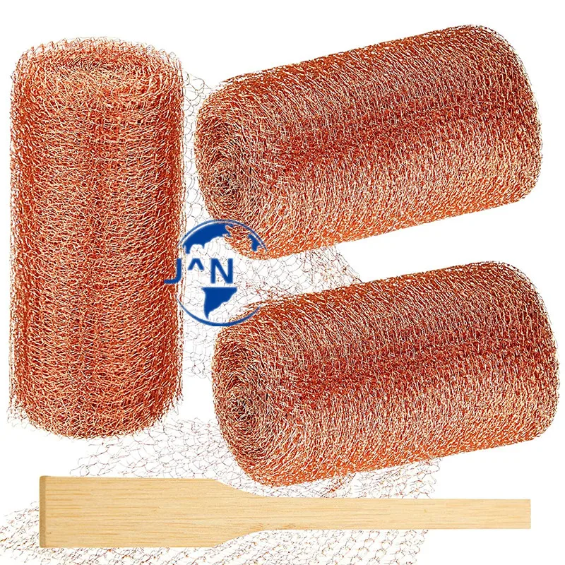Hestia Sel Sup Prod-1 Roll Copper Mesh Metal Screen Roll Copper Wool Metal Mesh, Anti-snail Protective Mesh for Garden