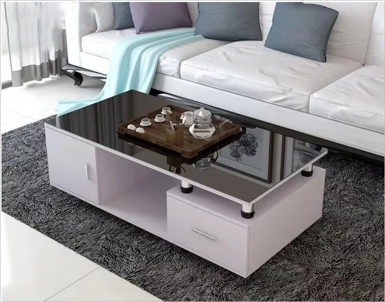 Chinese Factory Home MDF Living Room Nesting Coffee Table Chrome Tea Table